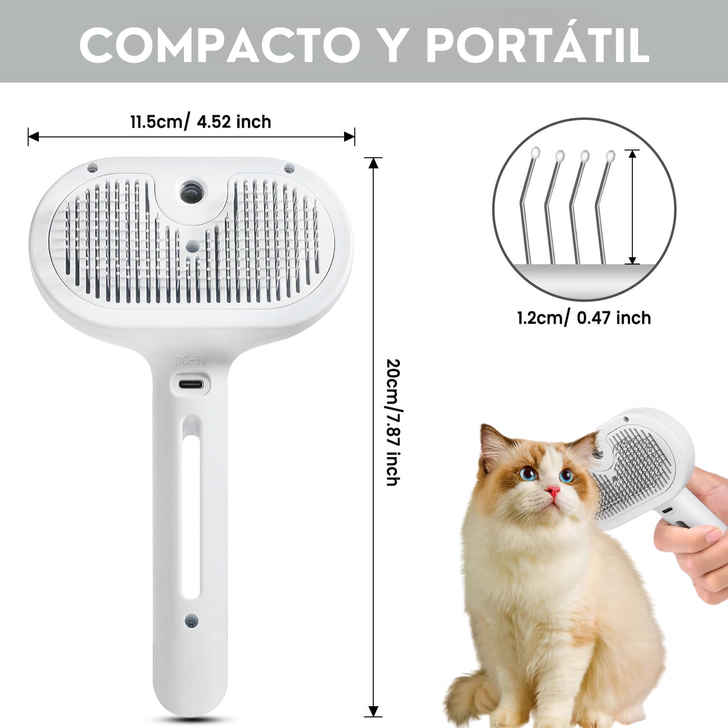 Cepillo Vaporizador Para Mascotas